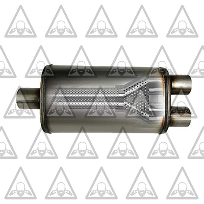 1987-2002 GMC Sierra/C/K 1500 and 2500 Dual 2.5'' Mandrel-Bent Pipe with Black Tips and Single Chamber Muffler Exhaust Kit