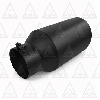 Colt Exhaust High Temperature Black Coated Diesel Truck Bolt On Exhaust Tip (5" x 7" x 15")