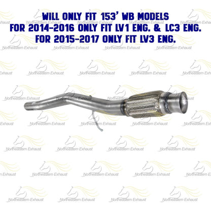 2014-2018 Chevy Silverado 1500 4.3L Stainless Steel Exhaust Pipe | 153in WB only