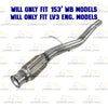 2014-2017 GMC Sierra 1500 4.3L Stainless Steel Exhaust Pipe