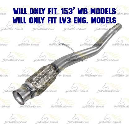 2014-2017 GMC Sierra 1500 4.3L Stainless Steel Exhaust Pipe