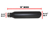Pair of Universal Black Coated Exhaust Tips ( 2.5" ID x 4" OD x 18" Long )