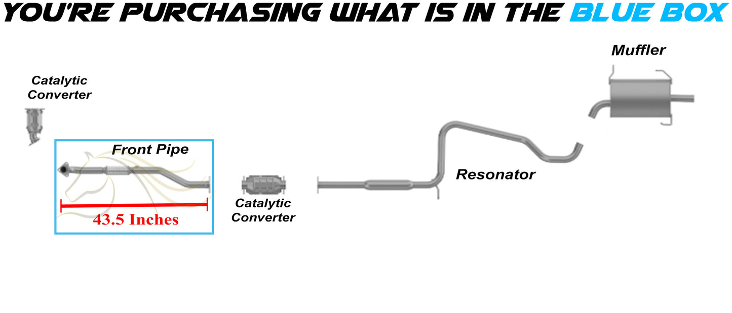 1996-2001 Nissan Altima 2.4L Exhaust Front Flex Pipe