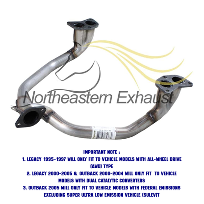 Exhaust Pipe for 1995-2005 Subaru and Saab models - Direct fit