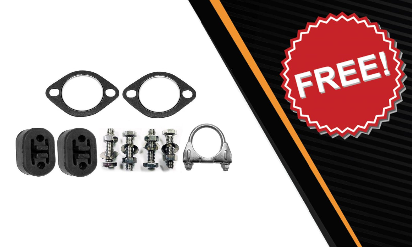 Northeastern Exhaust | Stainless Steel Exhaust Resonator Pipe Assembly Compatible for Chevrolet Aveo 2004-2008 1.6L | Chevrolet Aveo5 2007-2008 1.6L | Free Gaskets, Hangers, Clamp, and Bolts & Nuts Included | Automotive Replacement Part