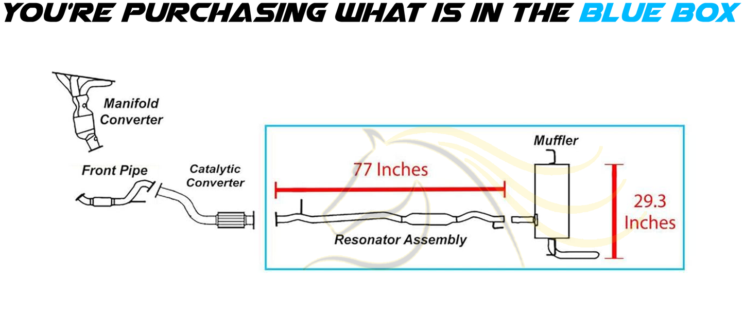 Exhaust Resonator and Muffler Assembly for 2008-2013 Nissan Rogue | 2014-2015 Rogue Select 2.5L