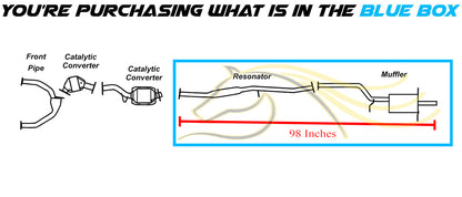 1998 Subaru Forester 2.5L Resonator Pipe and Muffler Exhaust