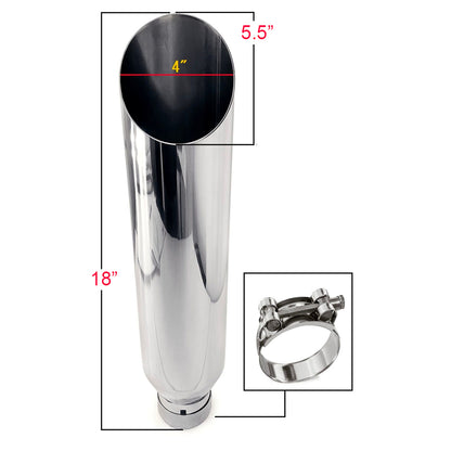 Colt Exhaust | Stainless Steel - (2 Pack) Pair of Universal Exhaust Tips 2.5"ID, 4" OD, 18" Long