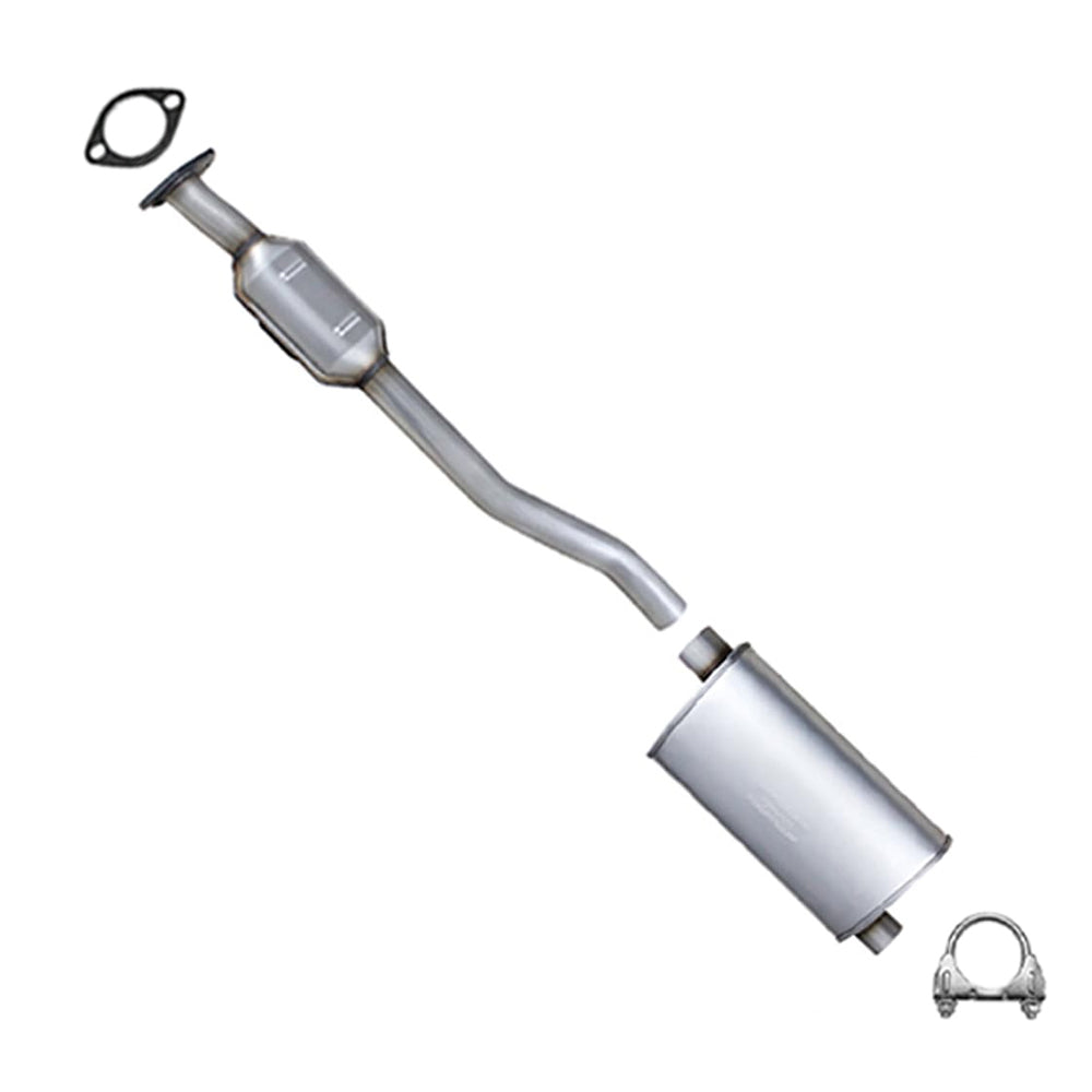 Catalytic Converter and Muffler Exhaust for 2010-2017 Chevrolet Equinox and GMC Terrain 2.4L