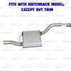2000-2004 Ford Focus 2.0L Exhaust Resonator Pipe and Muffler