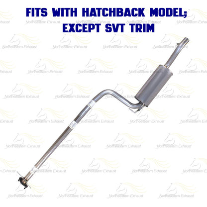2000-2004 Ford Focus 2.0L Exhaust Resonator Pipe and Muffler