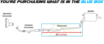 Northeastern Exhaust | Stainless Steel Resonator Exhaust Pipe Compatible for Toyota Camry 1997-2001 2.2L | Toyota Solara 1999-2001 2.2L |Toyota Solara 2002-2003 2.4L | Free Gaskets and Clamp Included
