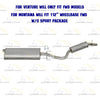 Exhaust Muffler and Resonator Pipe for 2002-2004 Chevrolet Venture/Pontiac Montana 3.4L