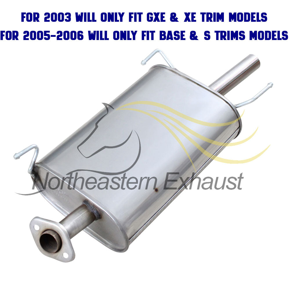 2000-2006 Nissan Sentra 1.8L Exhaust Muffler Stainless Steel