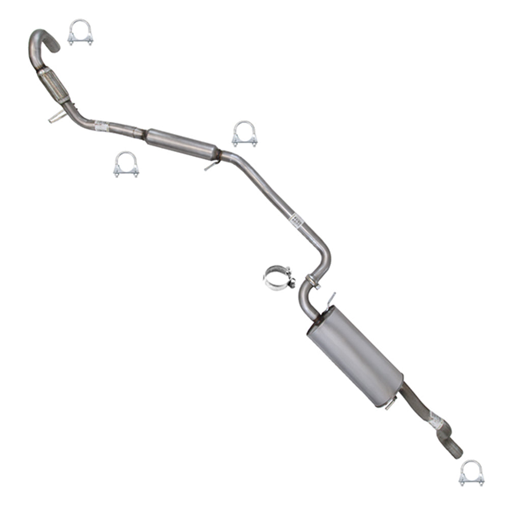 2011-2016 Chrysler Town & Country 3.6L Resonator Intermediate Pipe & Muffler Kit | Stainless Steel