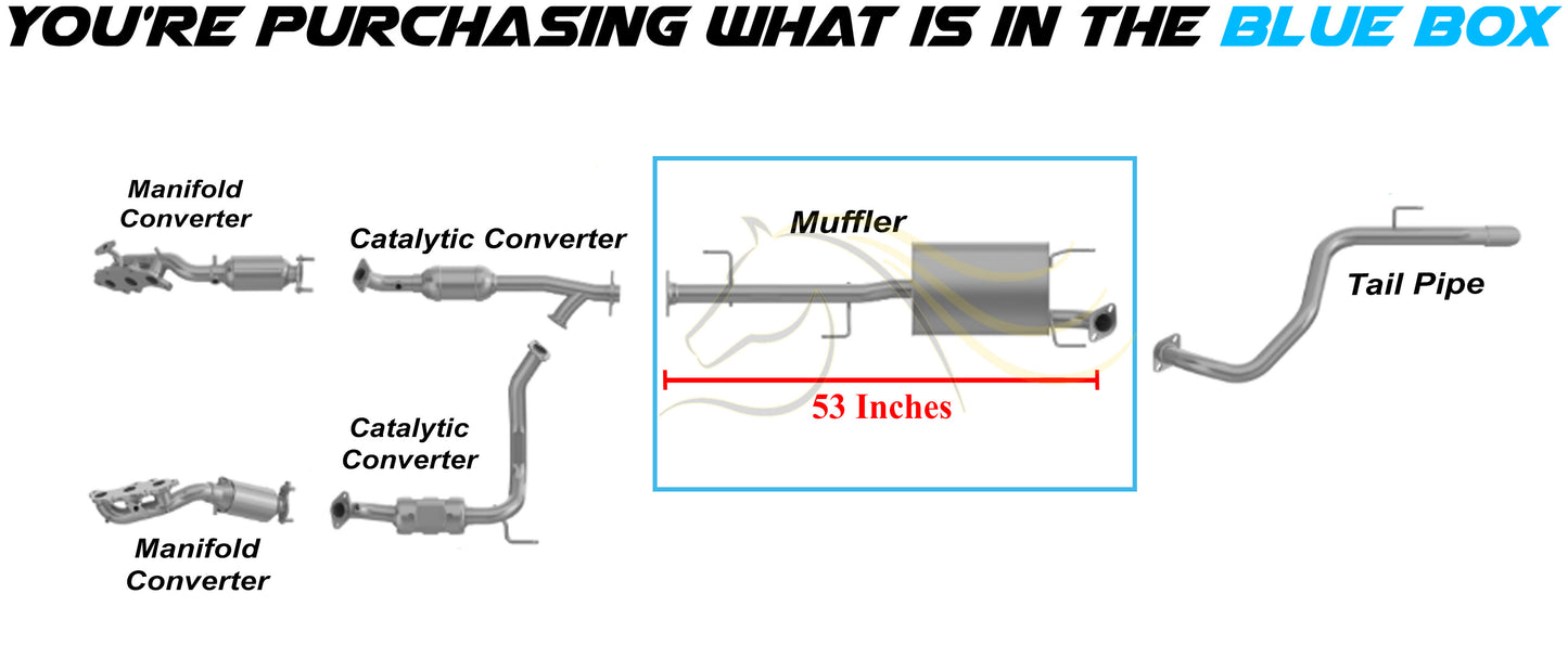 Northeastern Exhaust | Stainless Steel Exhaust Muffler Compatible for 2007-2014 Toyota FJ Cruiser 4.0L | Free Gaskets and  Spring Bolt Kit Included | Automotive Replacement Part