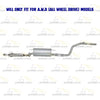2004-2010 Toyota Sienna 3.3L 3.5L Resonator Pipe and Muffler Exhaust
