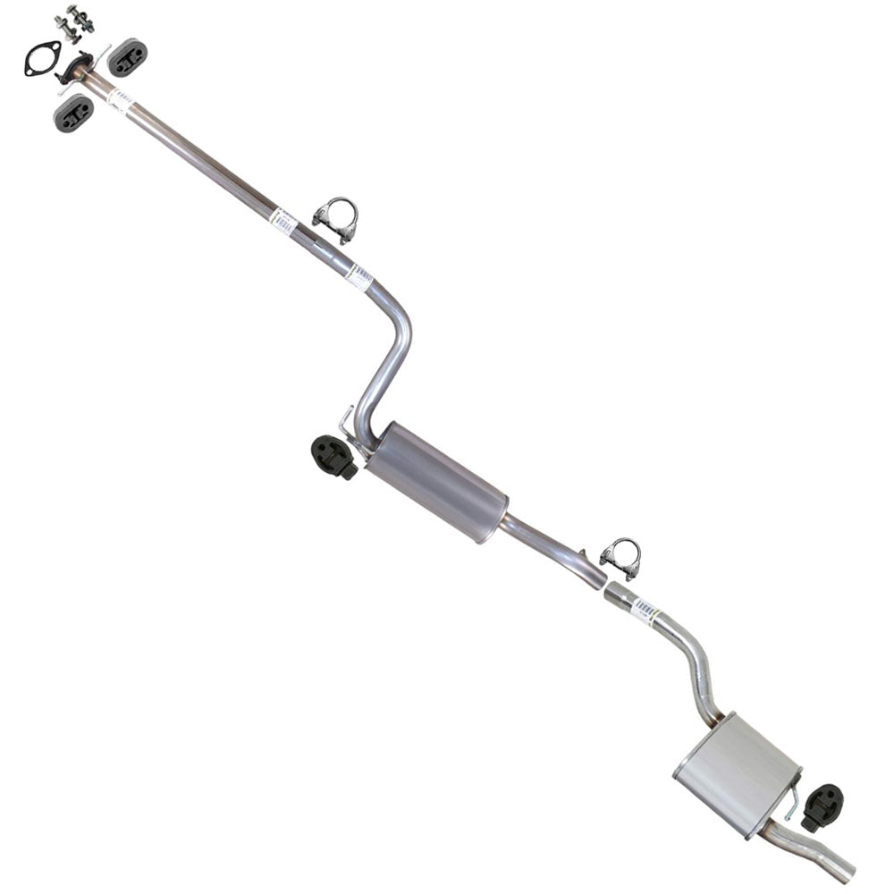 2000-2004 Ford Focus 2.0L Exhaust Resonator Pipe and Muffler